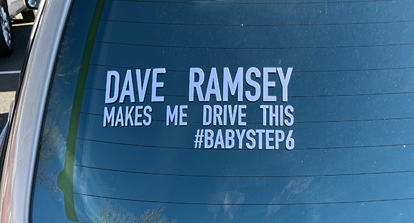 dave ramsey makes me drive this