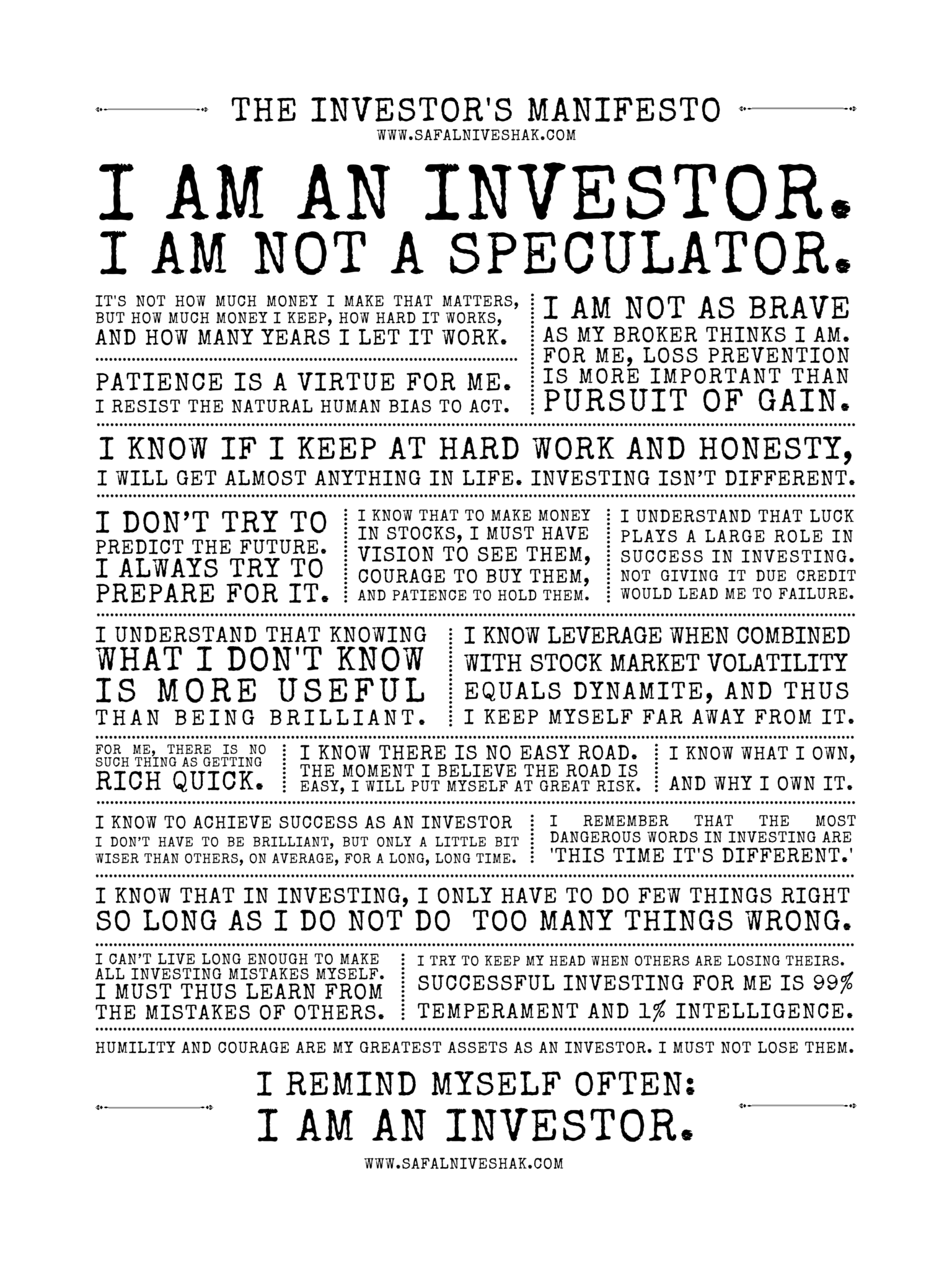investor manifesto